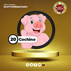 Lotto Activo RD Internacional — 20 COCHINO